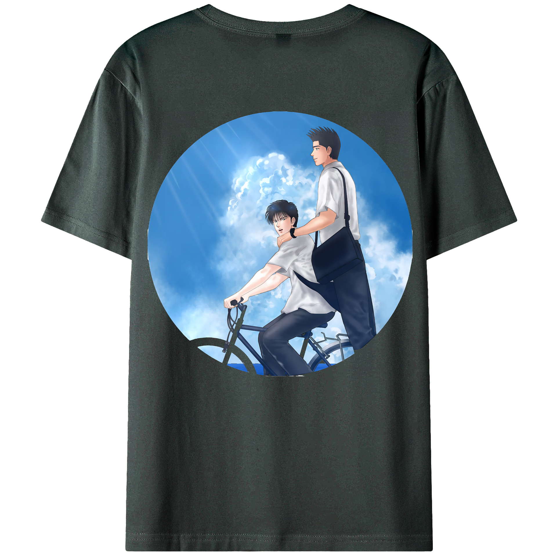 （画像用） SLAM DUNK／スラムダンク 綿100％ メンズ半袖Tシャツ（バックプリント） 通気性